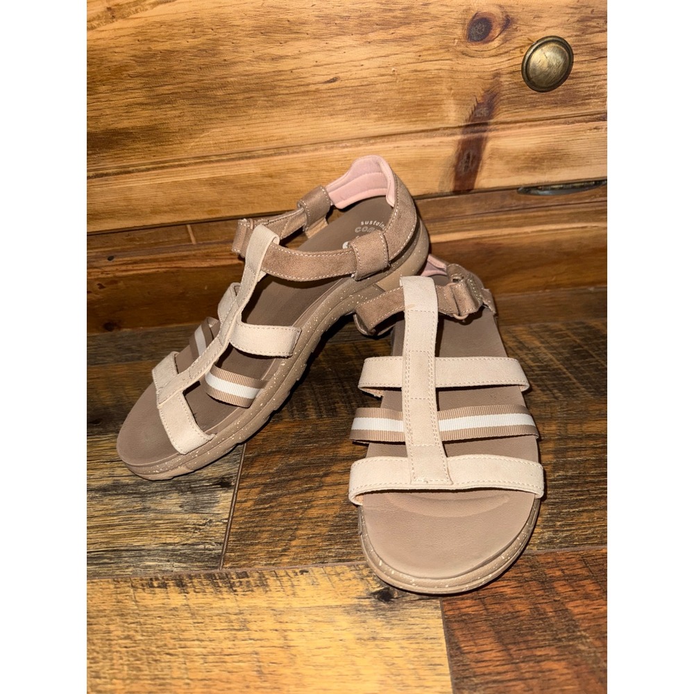Dr. Scholl's Adelle Strappy Sport Sandals Tan Beige Women's 8.5M
